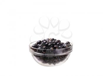 white currants in a glass view 