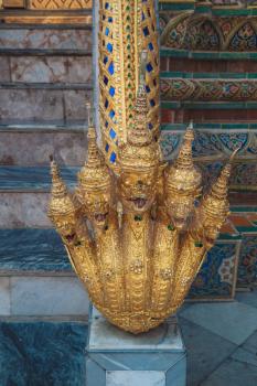 BANGKOK - February 7 2016: Grand palace bangkok, THAILLAND.  Details of Wat Phra Kaew, Temple of the Emerald Buddha, Bangkok, Thailand.