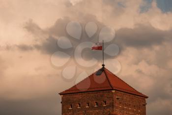 Historic city of Krakow in Poland. Beautiful old Wawel Castle in Krakow. Cultural heritage. 24 April 2018