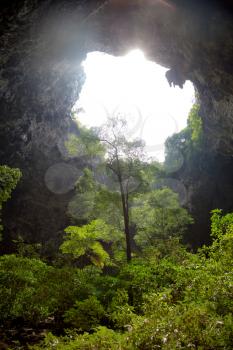 Phraya Nakhon Cave is the most popular attraction is a four-gabled pavilion constructed during the reign of King Rama its beauty and distinctive identity the pavilion at Prachuap Khiri Khan, Thailand