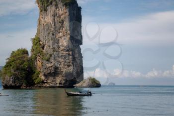 Thailand's private beach, with stunning views of the cliffs. Krabi Province. Centara Grand Beach Resort