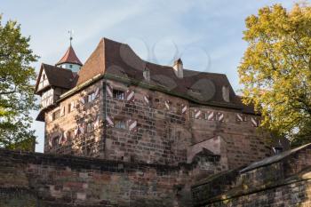 Entrance to the Kaiserburg castle in Nuremberg, Germany