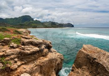 Mahaulepu beach near Poipu on south coast of Kauai in Hawaii