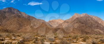 Valley near Borrego Springs city in the Anza Borrego Desert State park in California