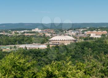 WVU Coliseum Arena in Morgantown WV and campus of West Virginia University