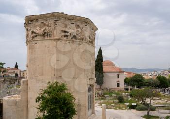 Horologion of Andronikos Kyrrhestes of Tower of the Winds in Athens Greece