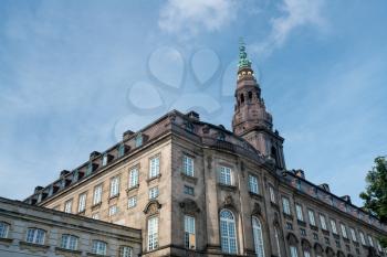 Christiansborg Palace in the city of Copenhagen in Denmark