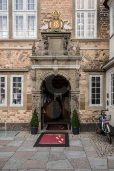 AALBORG, DENMARK - 19 SEPTEMBER: Jen Bang's House on 19 September 2017 in Aalborg. The house was built in 1674