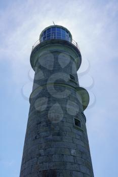Lighthouse tower on Lundy Island off the coast of Devon