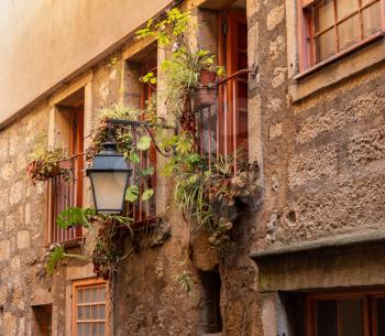 Narrow cobbled streets lead to homes and apartments in the old town of Porto