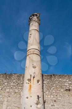 Pillar of Shame in the ancient old town of Zadar in Croatia