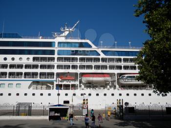 New Orleans, USA - June 23, 2011: Azamara Quest, tourist liner in the port. Big tourist ship