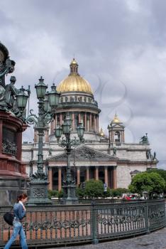 Saint-Petersburg, Russia - August 12, 2016: City of St. Pererburge. The palaces and architecture of the city. Buildings of historical part of the city.