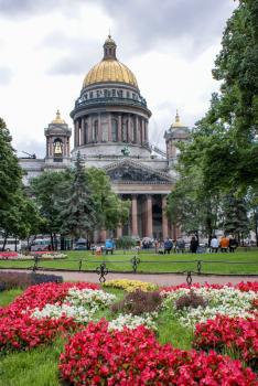 Saint-Petersburg, Russia - August 12, 2016: City of St. Pererburge. The palaces and architecture of the city. Buildings of historical part of the city.