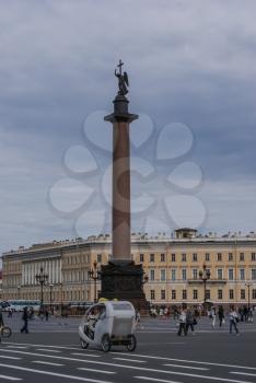 Saint-Petersburg, Russia - August 12, 2016: Statues and monuments of St. Petersburg. City St. Petersburg architecture. Sculptures in style