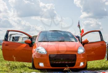 Moscow, Russia - June 22, 2016: Exhibition of rare and vintage cars. Exclusive car models