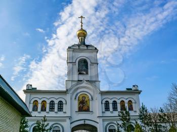 Holy Assumption Monastery, Russia - April 5, 2012: Monastery of the Holy Dormition, appearance of the monastery and the area near it.