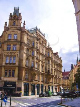 Prague, Czech Republic - August 23, 2016: Attractions of city Prague. Statues and monuments. Historical Buildings