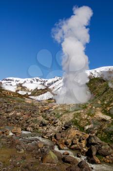 Nature of Kamchatka, Mud volcanoes and steam geysers in Kamchatka.