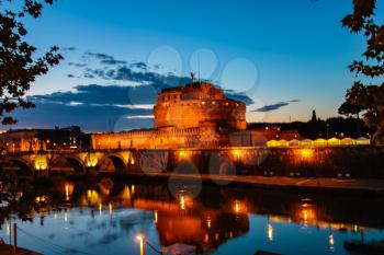 Rome, Italy - June 11, 2012: The eternal city of Rome, Roman streets and buildings, modern and ancient architecture of Rome.