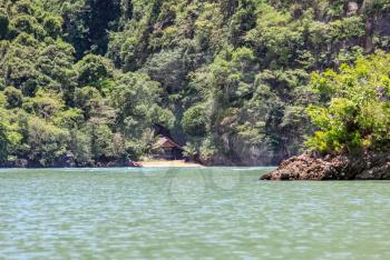 Thailand, the island of Phuket. Rocks off the coast of the sea.