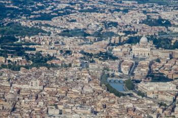 Rome, Italy - June 11, 2012: The eternal city of Rome, Roman streets and buildings, modern and ancient architecture of Rome.