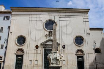 Rome, Italy - June 11, 2012: The eternal city of Rome, Roman streets and buildings, modern and ancient architecture of Rome.