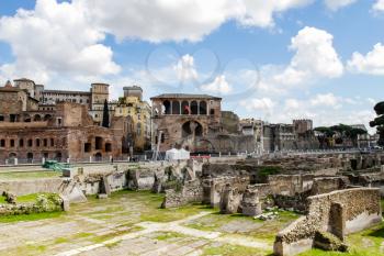 Rome, Italy - June 11, 2012: The eternal city of Rome, Roman streets and buildings, modern and ancient architecture of Rome.