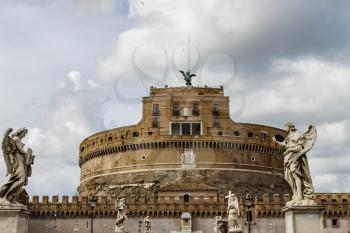 Rome, Italy - June 11, 2012: The eternal city of Rome, Roman streets and buildings, modern and ancient architecture of Rome.