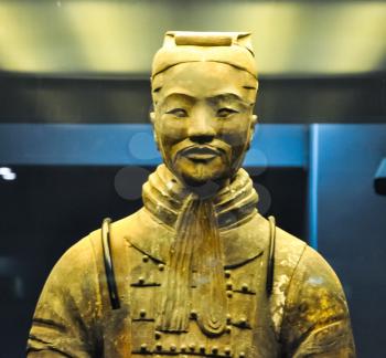 XIAN, CHINA - October 29, 2017: The rookie of the terracotta army. Terracotta Army