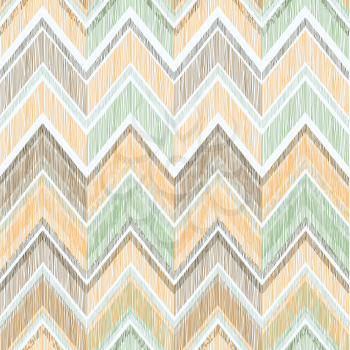 Abstract geometric seamless pattern. Fabric doodle zig zag line ornament. Zigzag pencil drawing background
