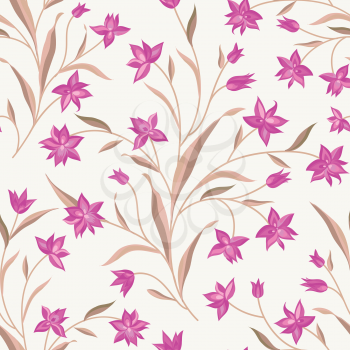 Floral seamless pattern. Flower background. Summer nature seamless texture. Flourish garden wallpaper