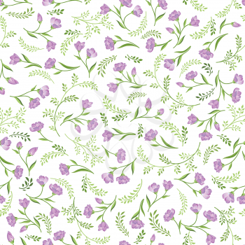 Floral pattern. Flower seamless background. Flourish ornamental garden