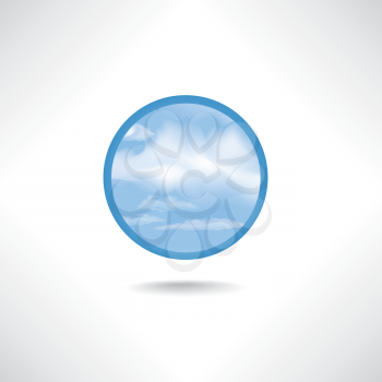 Cloud icon. i-cloud button