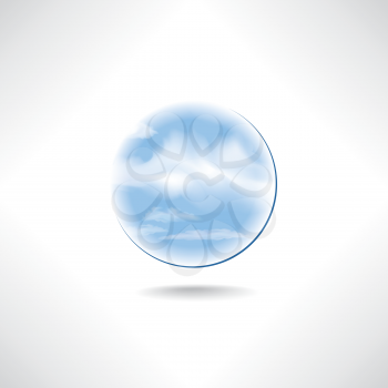 Cloud icon. i-cloud button