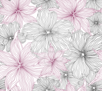 Floral seamless pattern. Flower background. Flourish garden texture