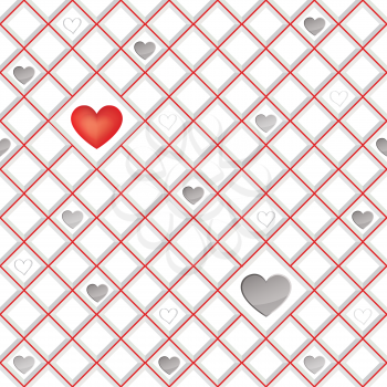 Love heart seamless pattern Valentine day holiday geometric ornament
