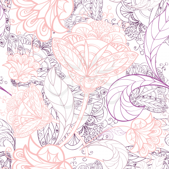 Floral seamless pattern. Flower background. Flourish garden texture