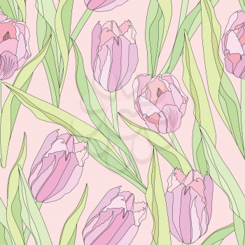 Floral seamless pattern. Flower background. Flourish garden texture