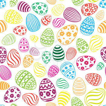 Easter egg seamless pattern. Spring holiday background for printing on fabric, paper for scrapbooking, gift wrap and wallpapers.
