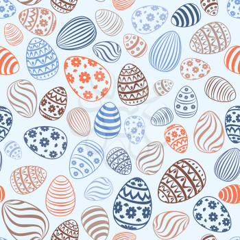 Easter egg seamless pattern. Spring holiday background for printing on fabric, paper for scrapbooking, gift wrap and wallpapers.