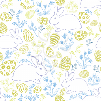 Floral holiday pattern. Easter seamless background.