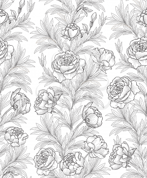 Floral seamless background. Flower pattern. 