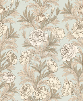 Floral seamless background.  Floirish pattern.
