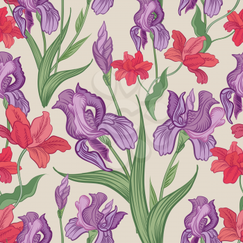 Floral seamless background. Flower pattern.