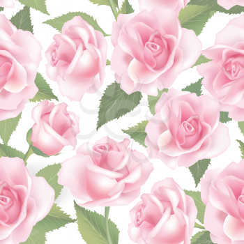 Flower roses. Floral seamless background. Flower pattern.