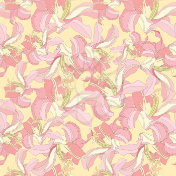 Floral pattern. Flower seamless background. Flourish ornamental garden