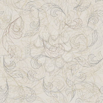 Floral seamless pattern. Leaves background. Flourish garden texture