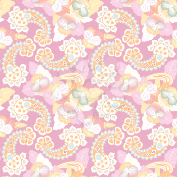 Floral seamless pattern. Oriental texture. Flower ornament