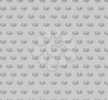 Abstract Flower Background Texture. Seamless pattern. Floral lightning ornament. Grey background
